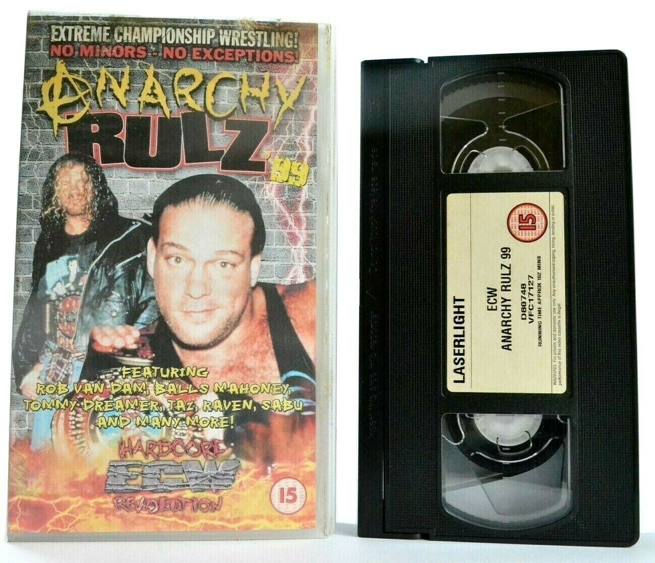 ECW Anarchy Rulz '99 - Extreme Championship Wrestling - Rob Van Dam - Sabu - VHS-