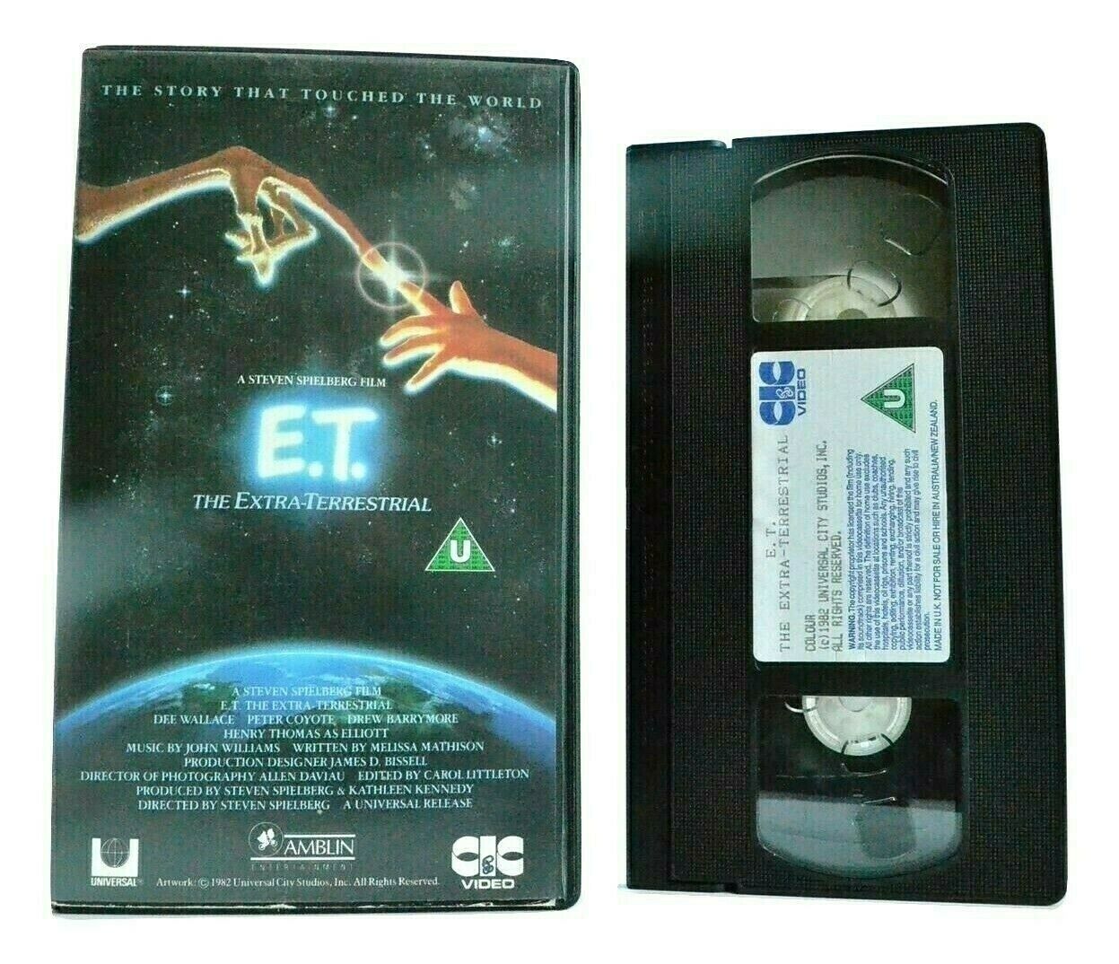 E.T.: The Extra-Terrestial (1982): Steven Spielberg - Sci-Fi - Children's - VHS-