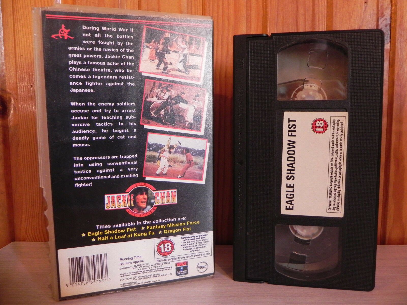 Eagle Shadow Fist - Jackie Chan - Kung-Fu - Genesis - CVR13576 VHS - Pal Video-