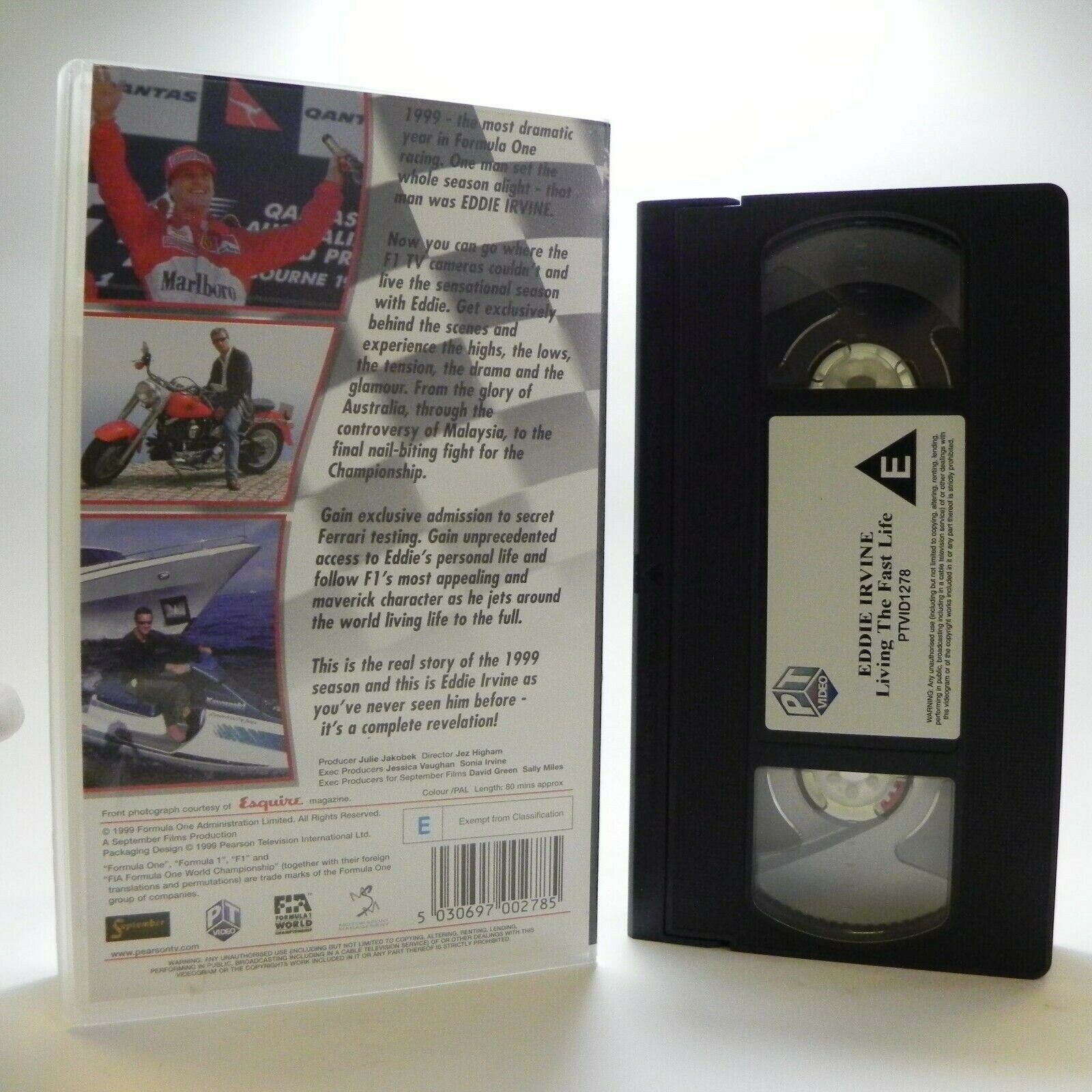 Eddie Irvine: Living The Fast Life - Documentary - Formula 1 - F1 Racing - VHS-