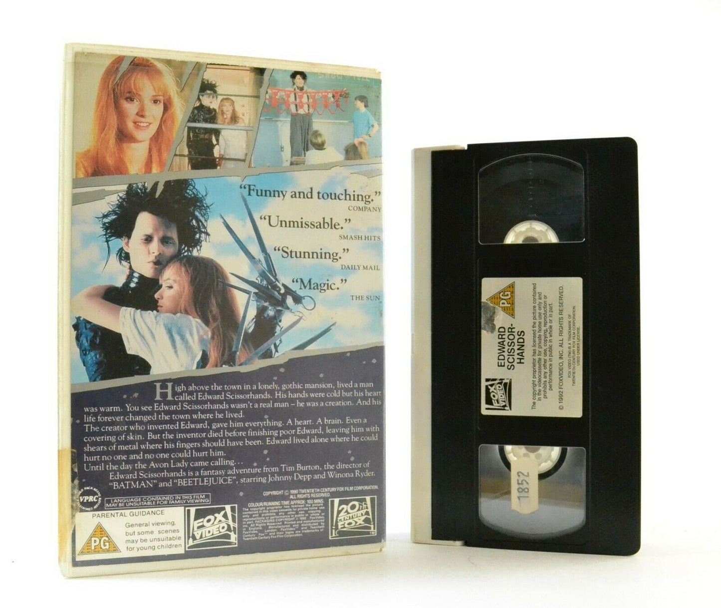 Edward Scissorhands: T.Burton Film (1990) - Large Box - Fantasy - J.Depp - VHS-