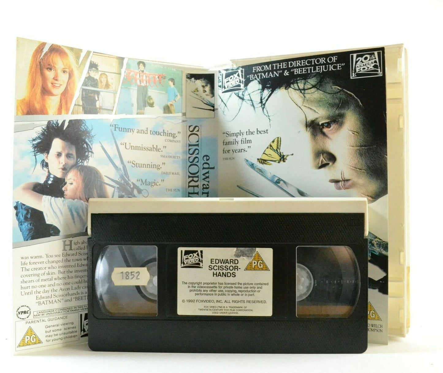 Edward Scissorhands: T.Burton Film (1990) - Large Box - Fantasy - J.Depp - VHS-