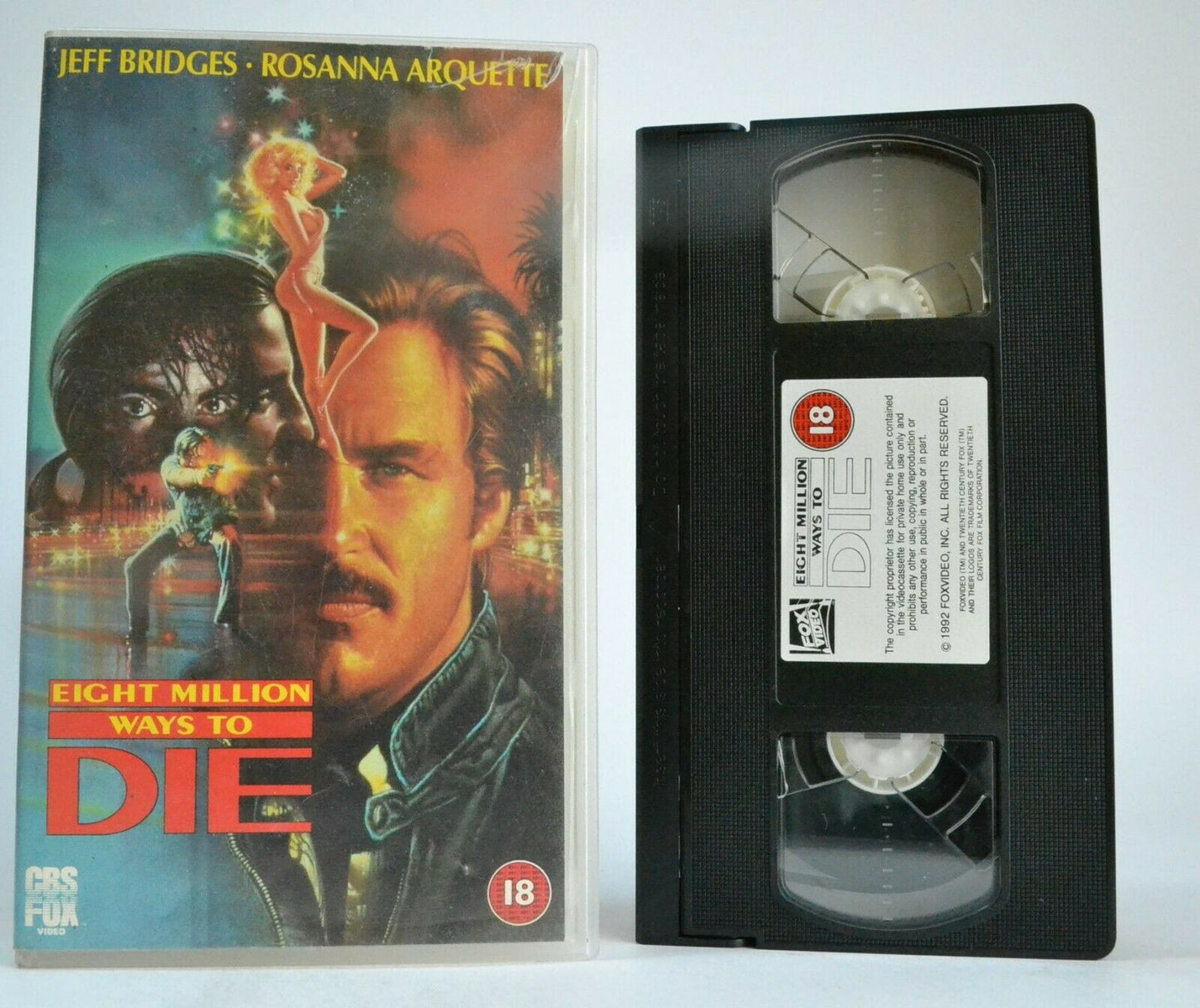 Eight Million Ways To Die: Andy Garcia 1st Lead Role - Action Thriller - Pal VHS-