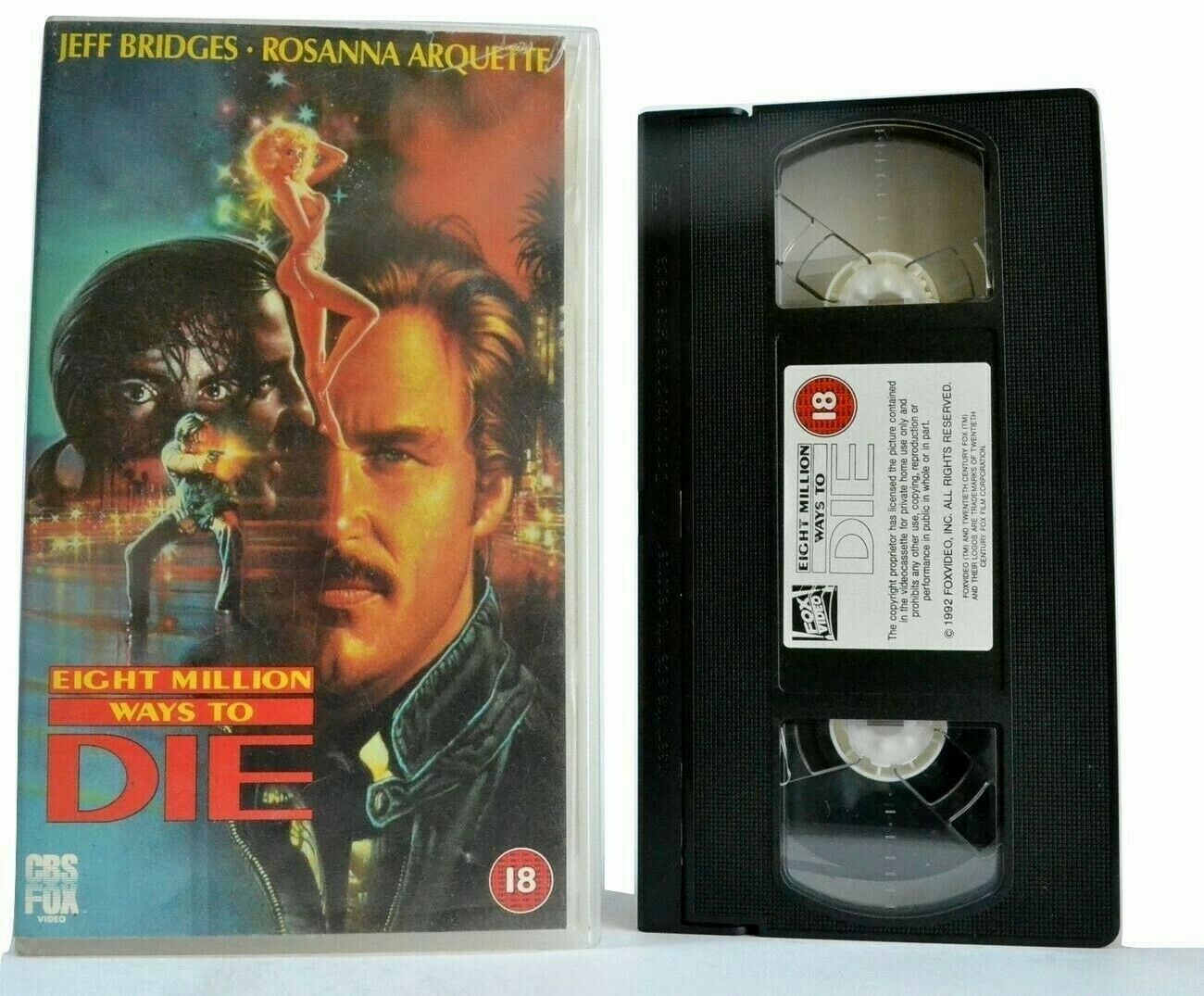 Eight Million Ways To Die: Andy Garcia 1st Lead Role - Action Thriller - Pal VHS-