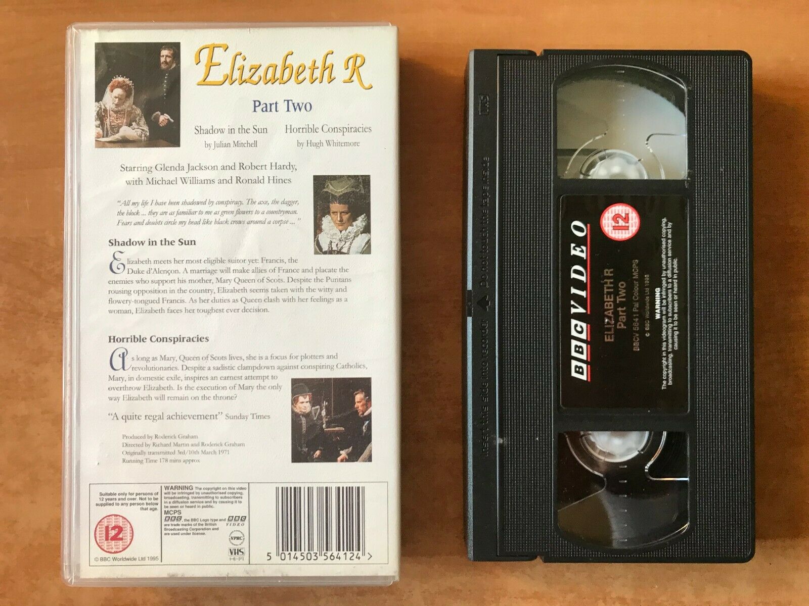 Elizabeth R (Part 2): Shadown In The Sun - BBC Drama - Glenda Jackson - Pal VHS-