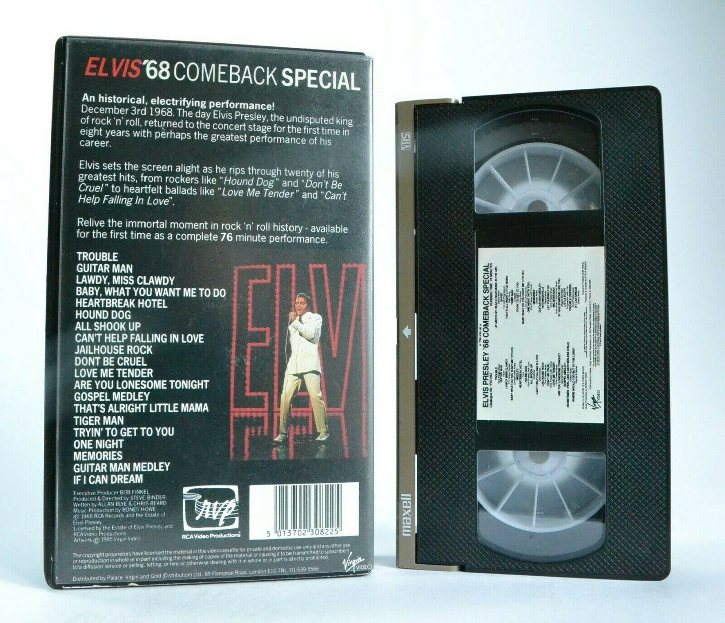 Elvis Presley: '68 Comeback Special - Live Performance - Rock And Roll - Pal VHS-