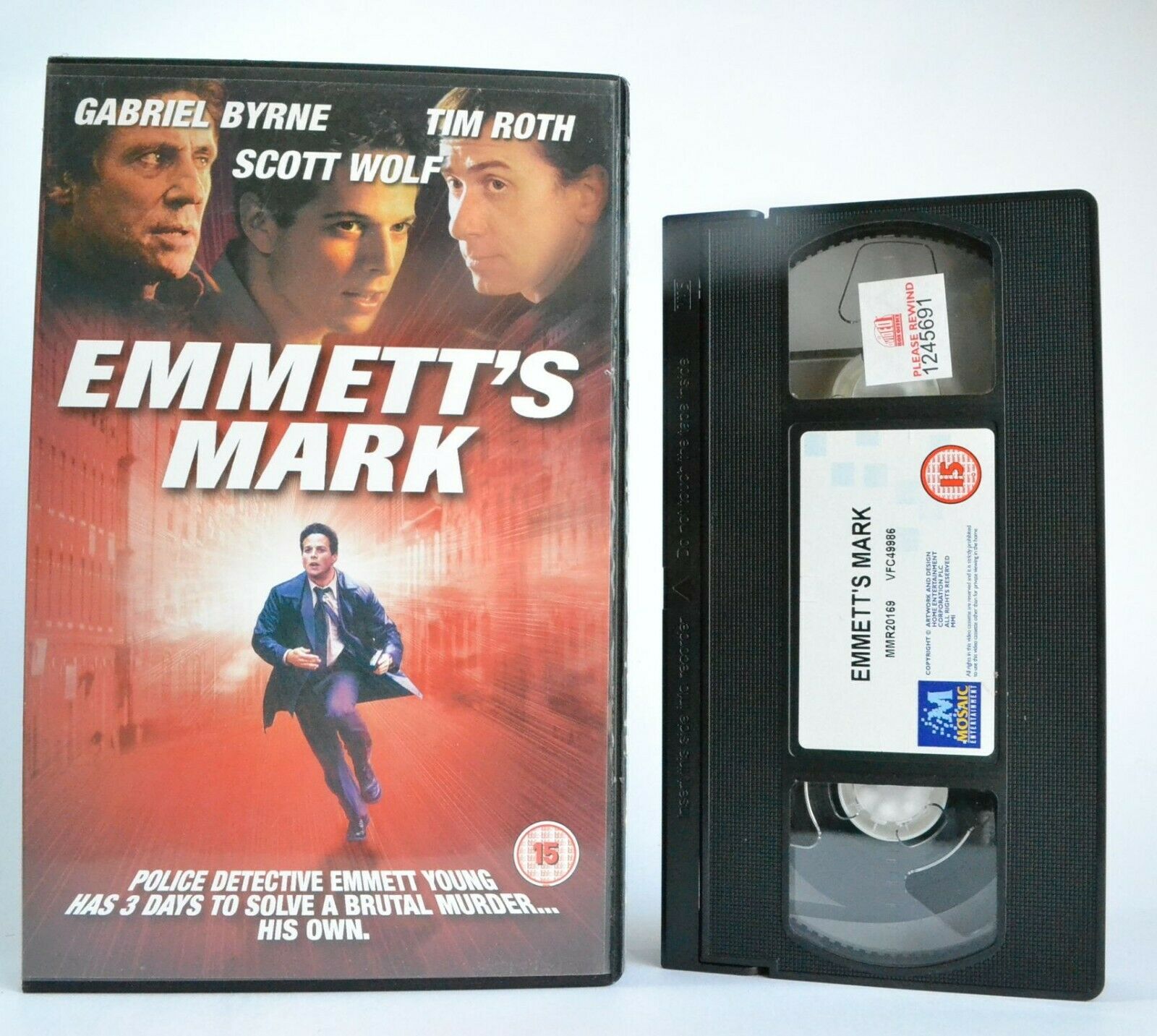 Emmett's Mark: Thriller (2001) - Large Box - Ex-Rental - G.Byrne/T.Roth - VHS-