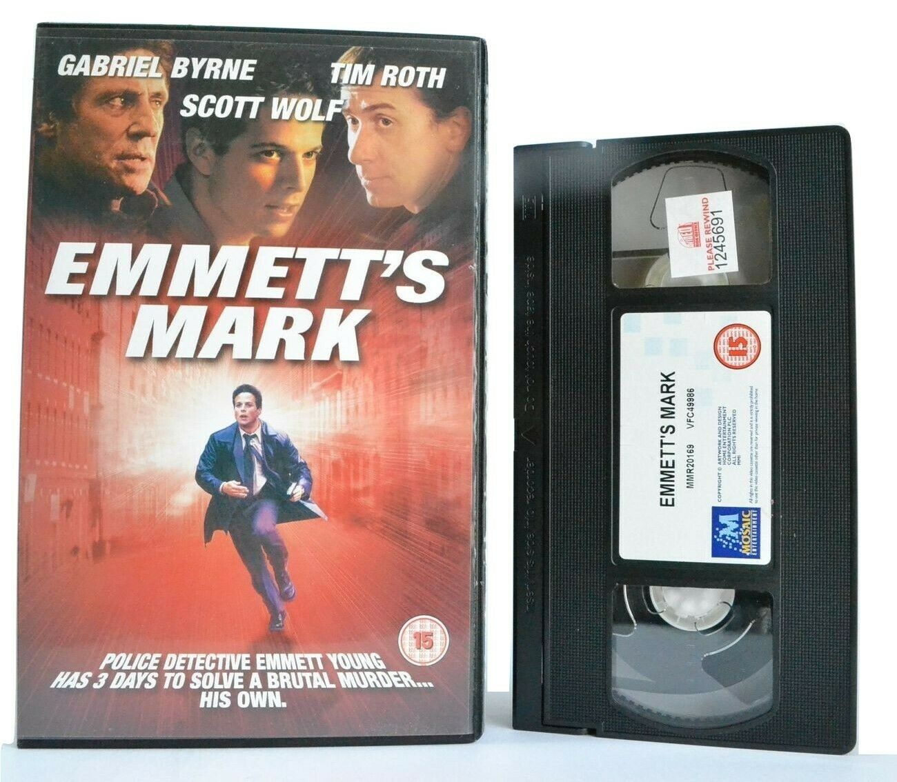 Emmett's Mark: Thriller (2001) - Large Box - Ex-Rental - G.Byrne/T.Roth - VHS-