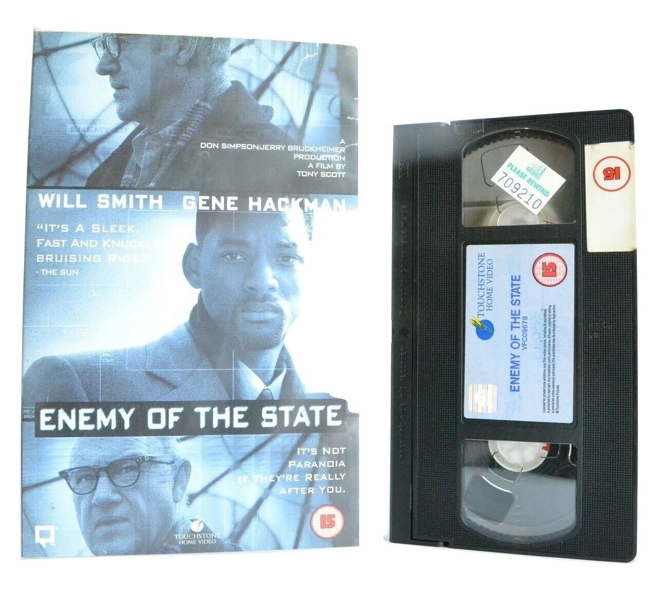 Enemy Of The State: Action/Thriller (1998) - Large Box - W.Smith/G.Hackman - VHS-