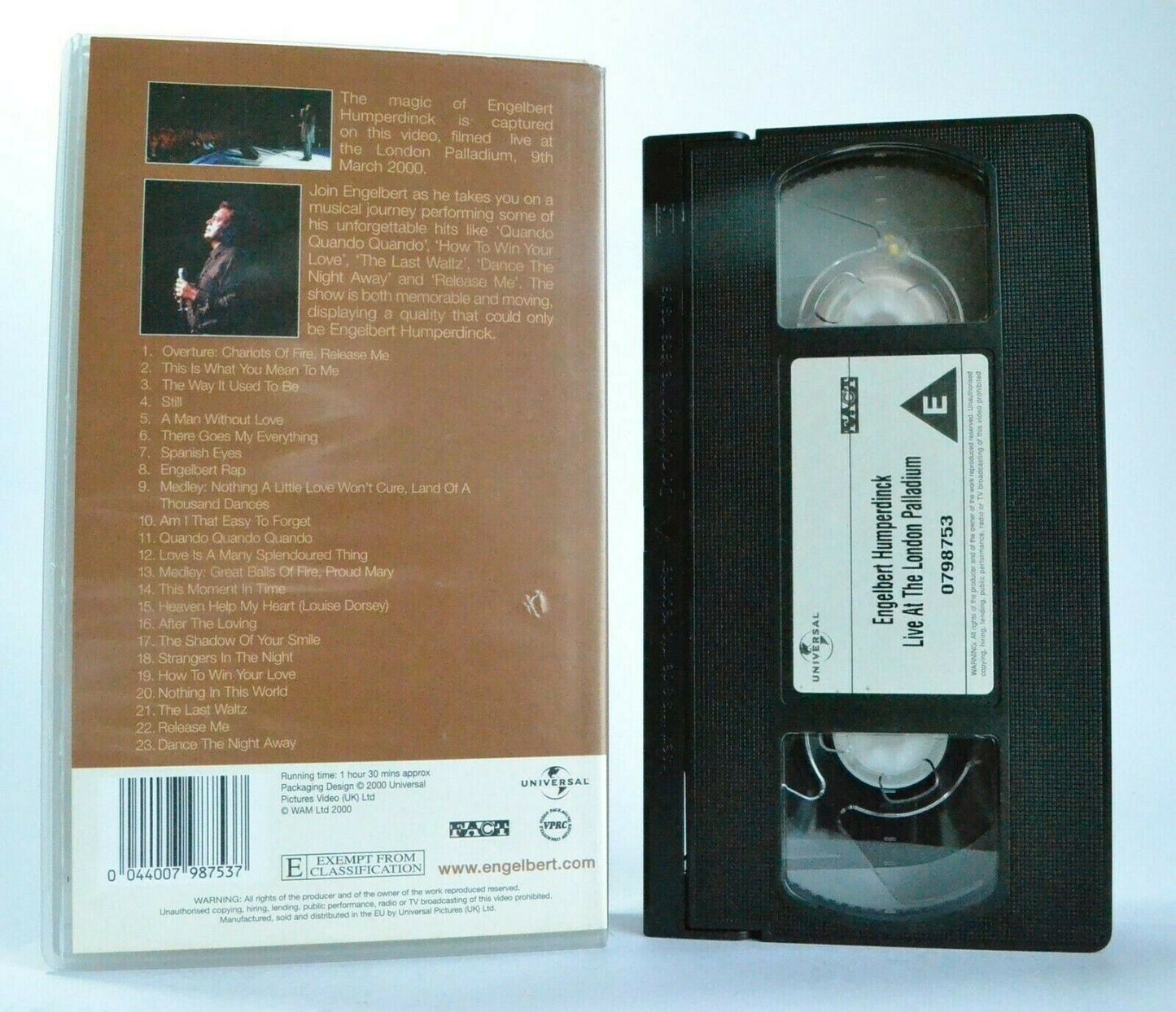 Engelbert Humperdinck: Live At The London Palladium - Greatest Hits - Pal VHS-