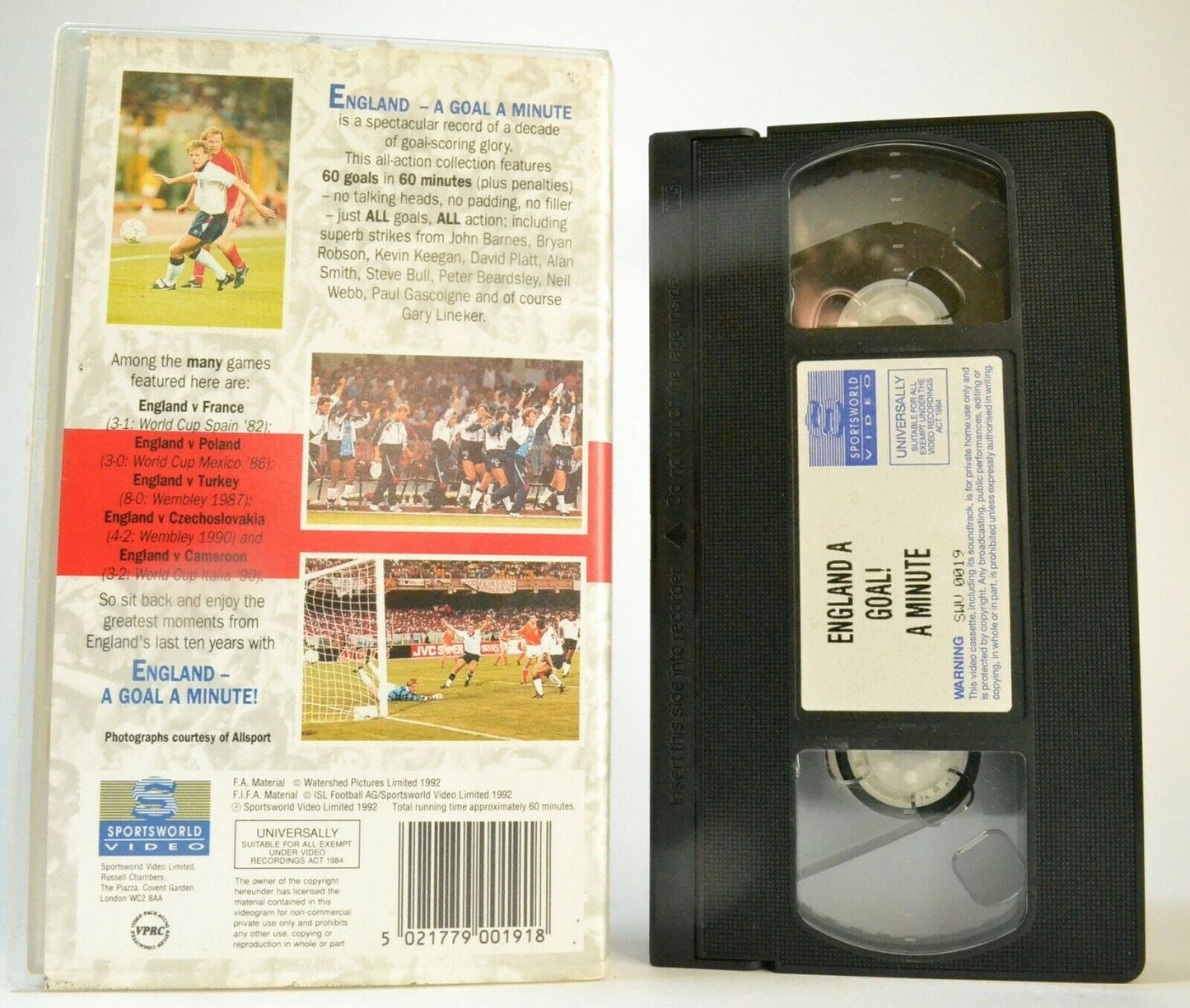 England A Goal A Minute - Best Goals - Historical Football - Gary Lineker - VHS-