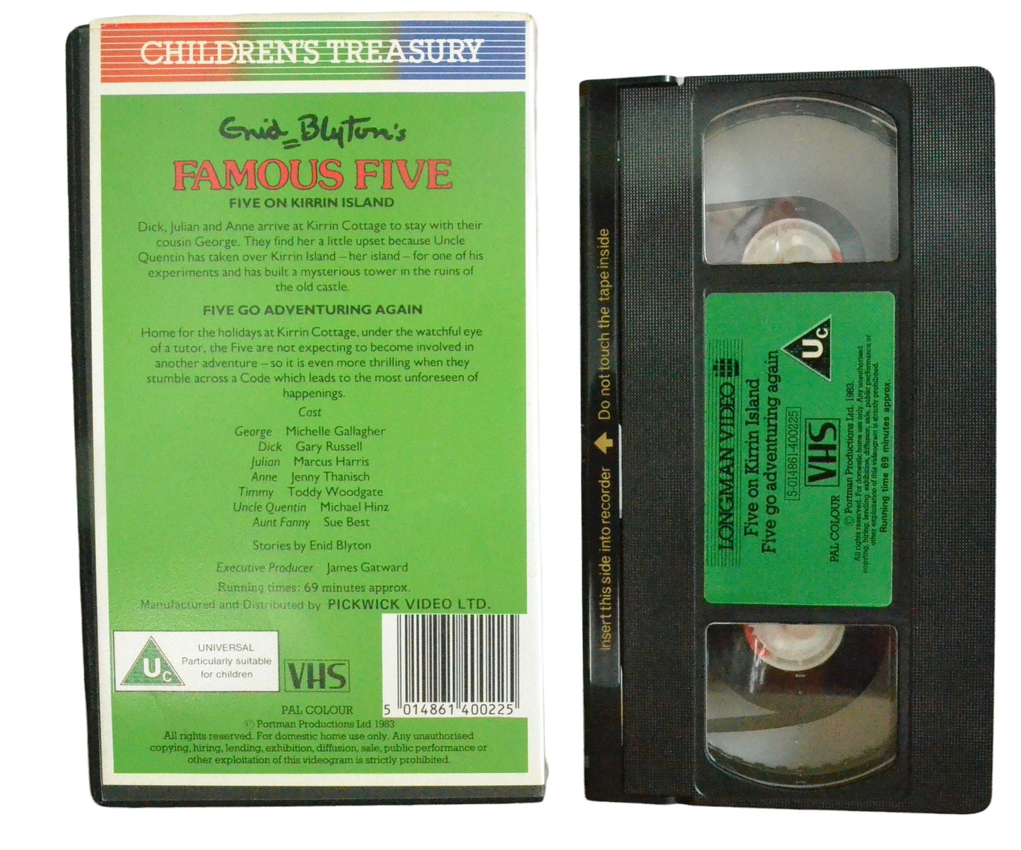 Enid Blyton's Famous Five (Five on Kirrin Island) - Michelle Gallagher - Longman Video - Children's - Pal VHS-