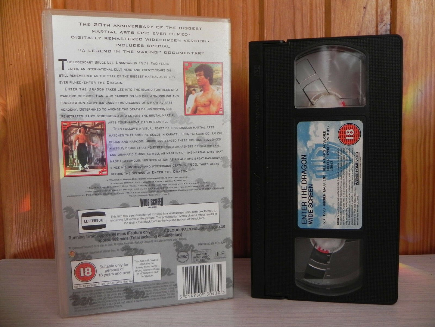 Enter The Dragon - Bruce Lee - Widescreen - Remastered Kung-Fu - Action - VHS-