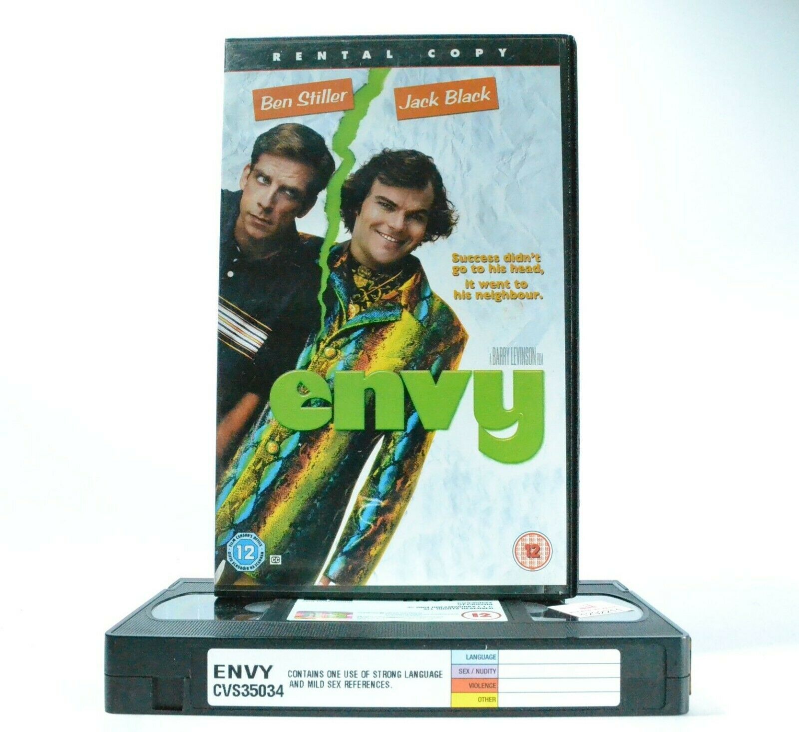 Envy: Film By B.Levinson - Comedy - Large Box - Ex-Rental - Jack Black - Pal VHS-