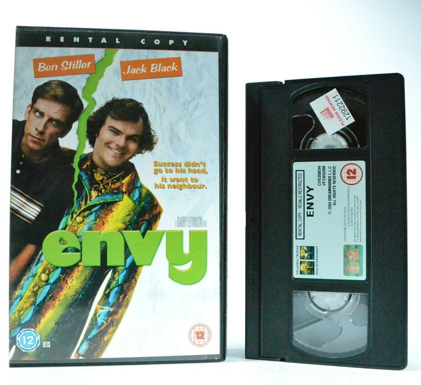 Envy: Film By B.Levinson - Comedy - Large Box - Ex-Rental - Jack Black - Pal VHS-