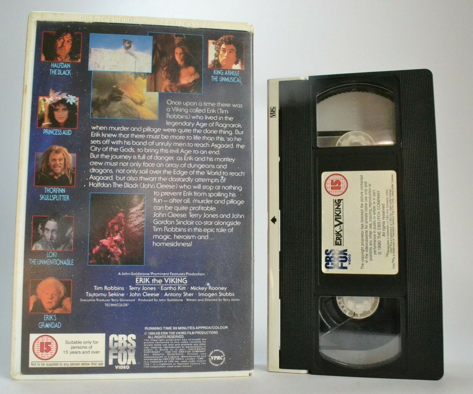 Erik The Viking (1989) -<Double Sleeve>- Fantasy Adventure - Tim Robbins - VHS-