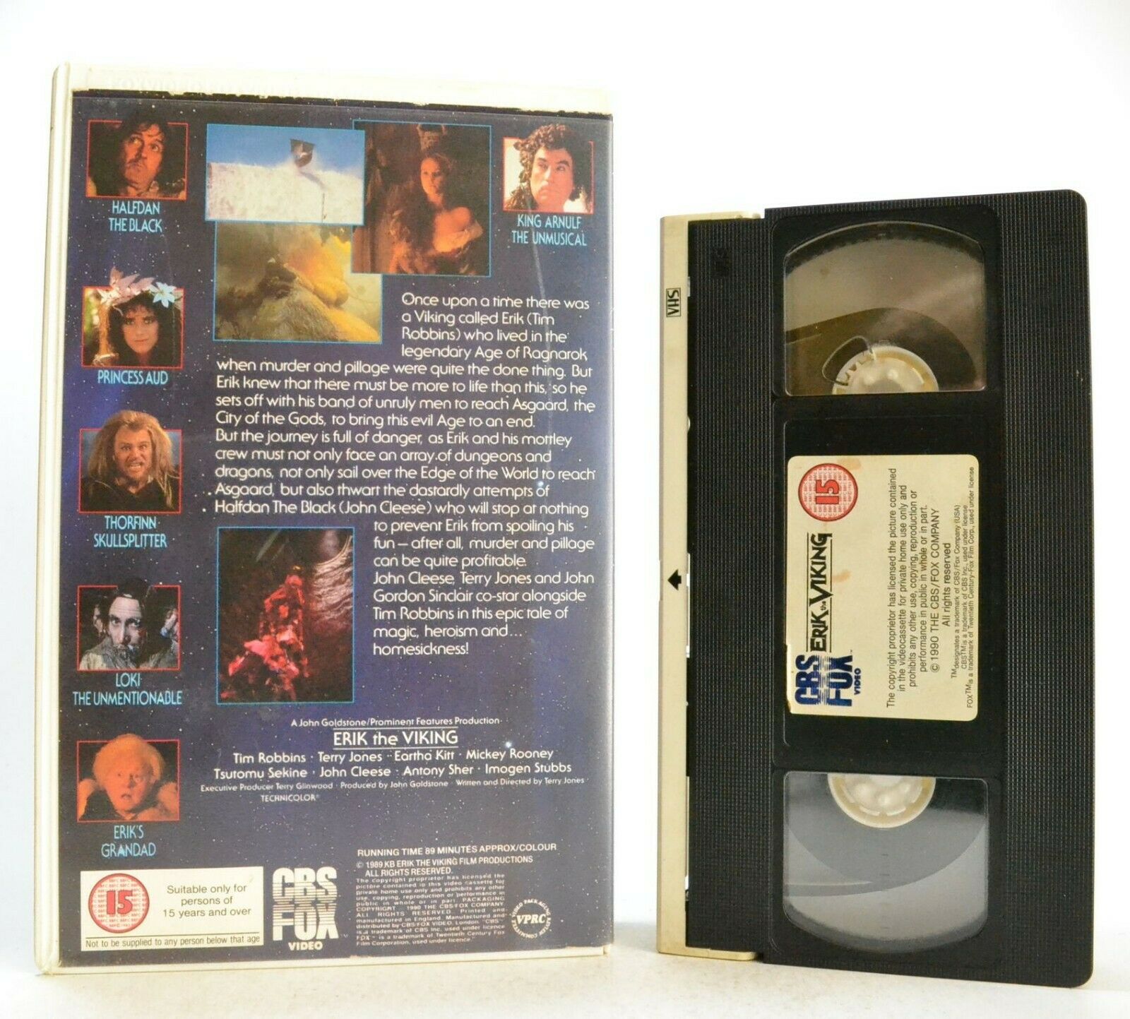 Erik The Viking: CBS/FOX (1990) - Large Box - Fantasy Adventure - Tim Robbins - VHS-