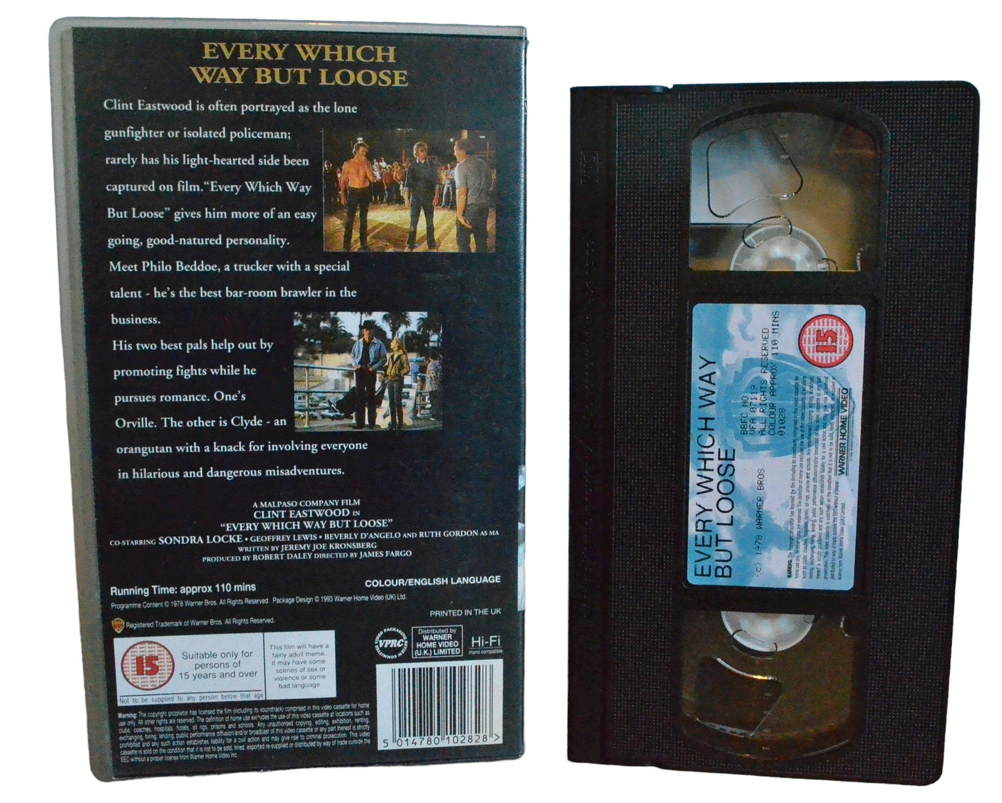 Every Which Way But Loose - CLIENT EASTWOOD - AARNER HOME VEDIO - Action - Pal - VHS-