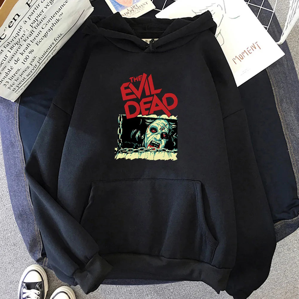 Evil Dead Hoodie - Aesthetic Funko Pop Graphic - Too Big Hoodie for Gothic Style-black-XXXL-