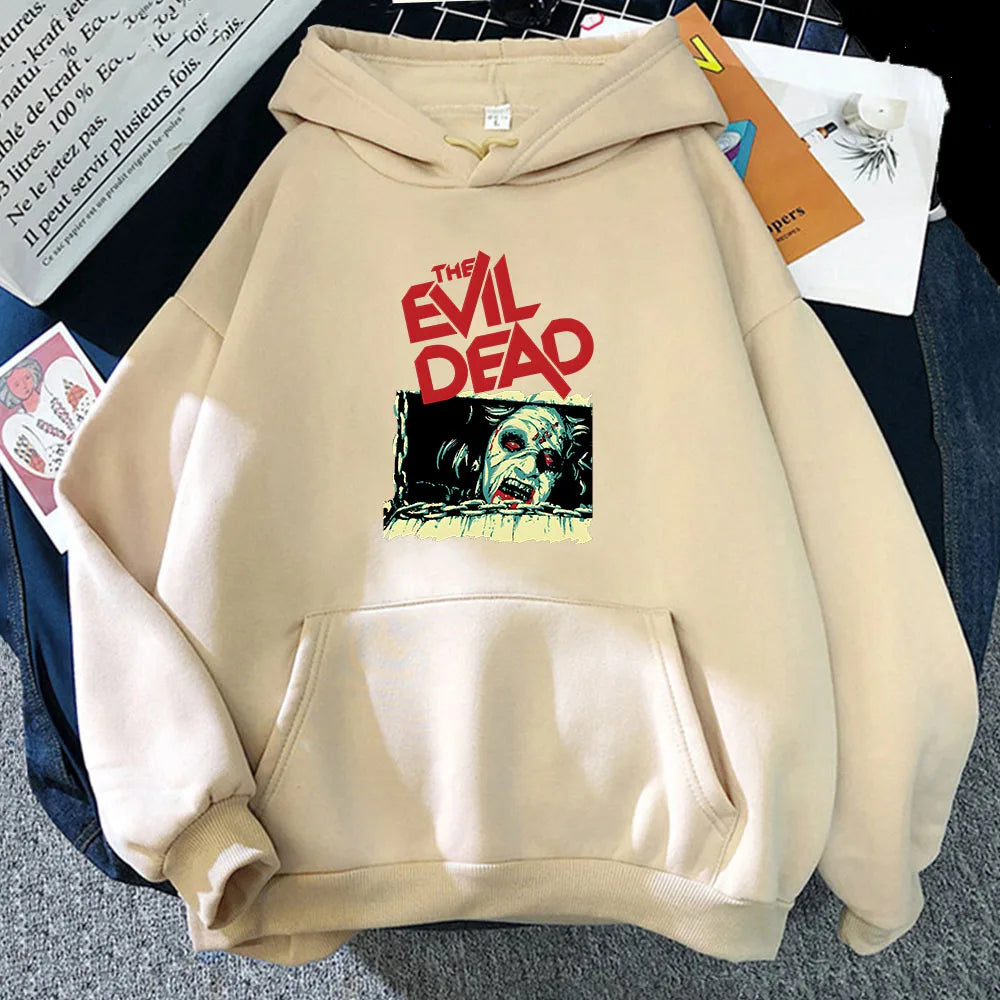 Evil Dead Hoodie - Aesthetic Funko Pop Graphic - Too Big Hoodie for Gothic Style-sand-XXL-