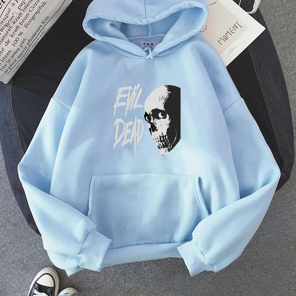 Evil Dead Hoodie - Gothic Graphic Print - Good Hoodie for Raimi Horror Lovers-light-blue-S-