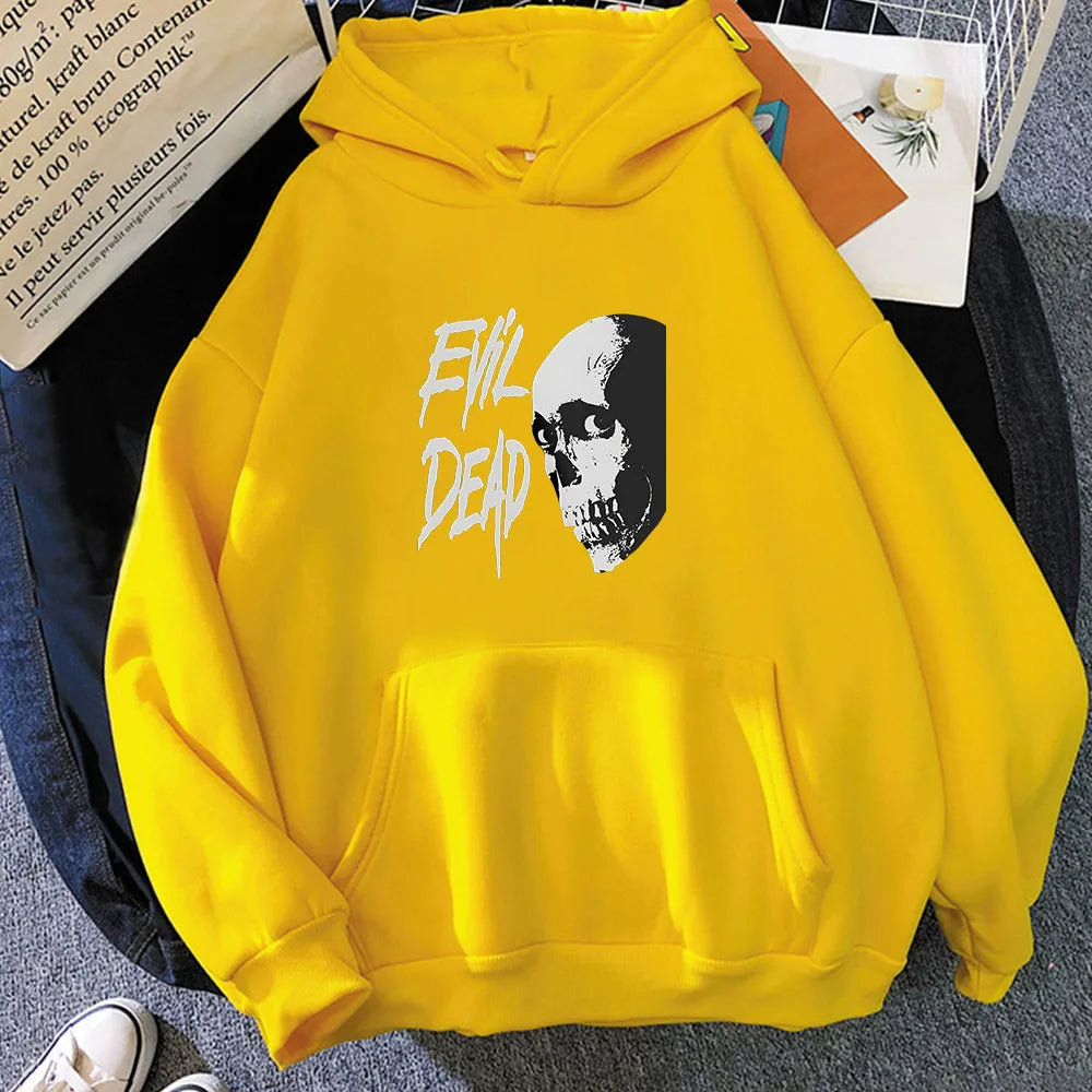 Evil Dead Hoodie - Gothic Graphic Print - Good Hoodie for Raimi Horror Lovers-yellow-XS-