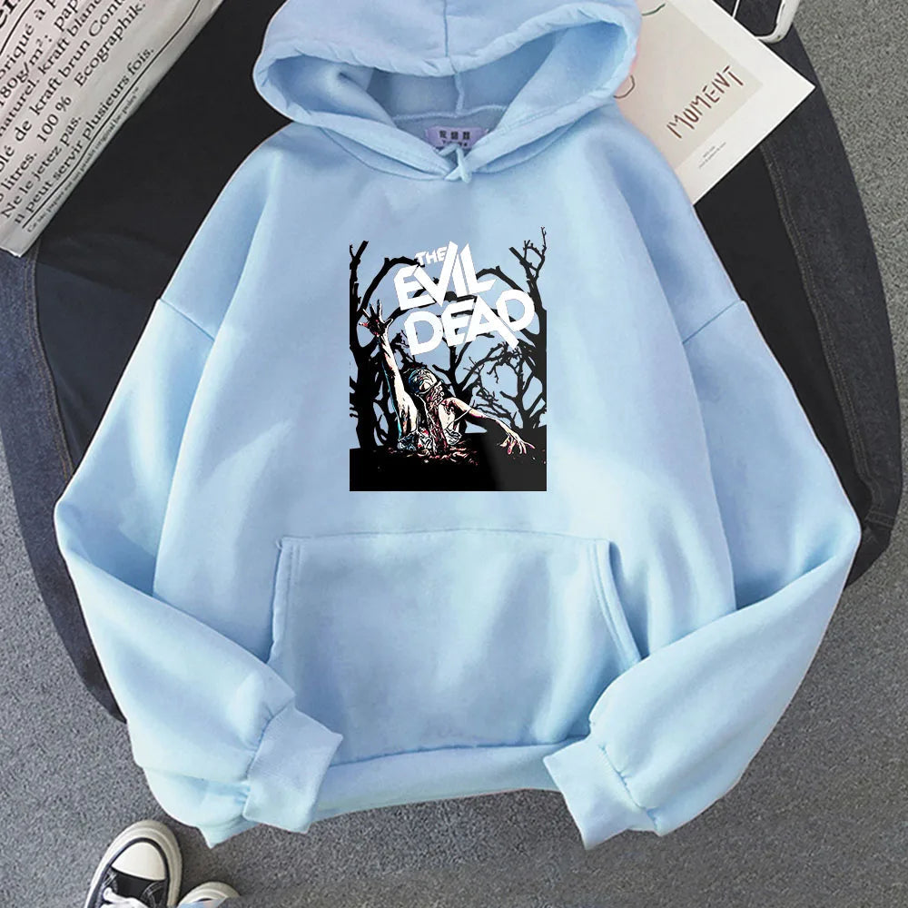 Evil Dead Hoodie - Horror Sweatshirt - Full Hoodie for Raimi Fans-light-blue-XXL-