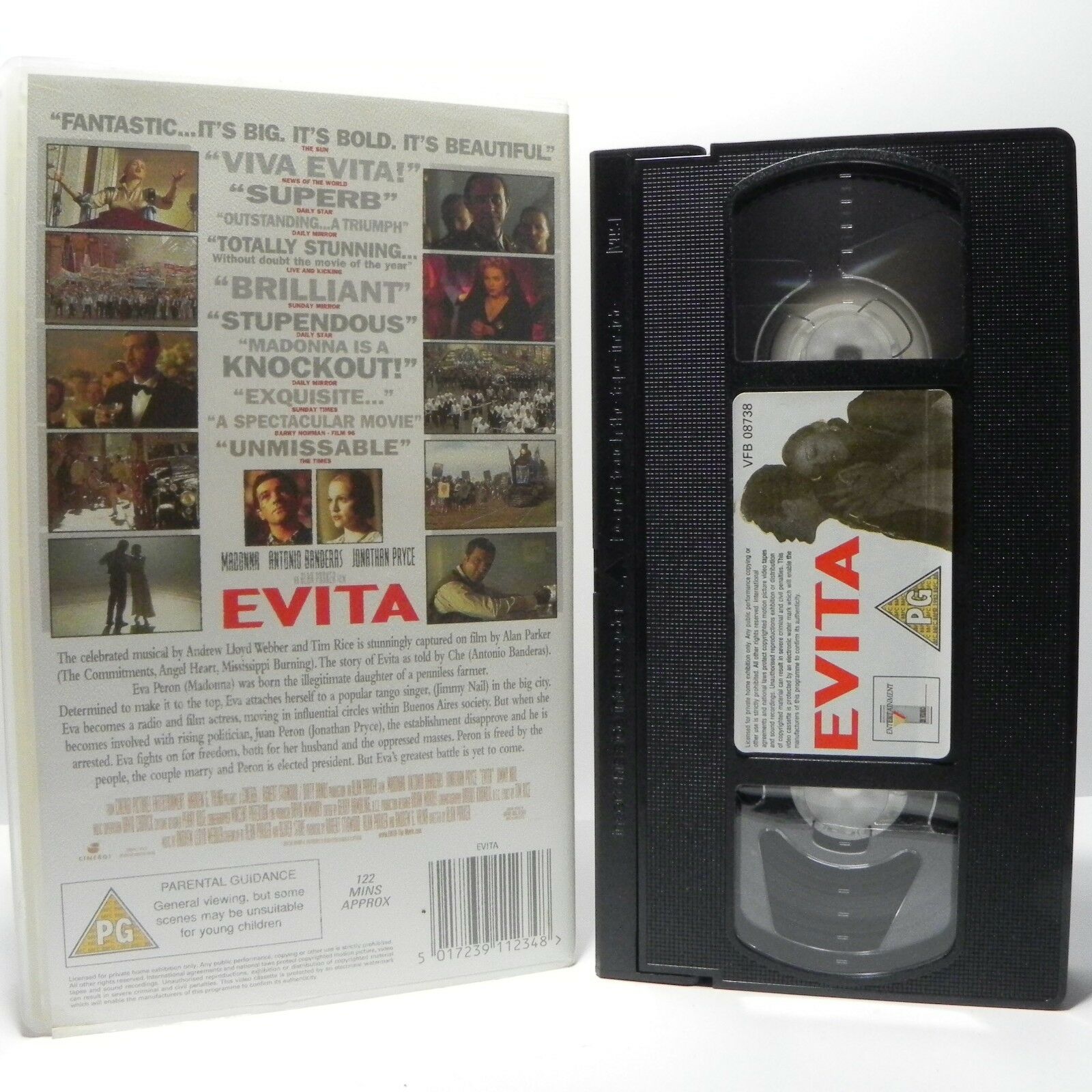 Evita: A.Parker Film - Based On True Story - Madonna/A.Banderas/J.Pryce - VHS-