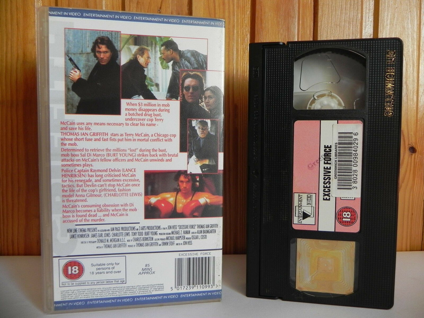 Excessive Force - Video - Action - Punishment Crime - Pal VHS-