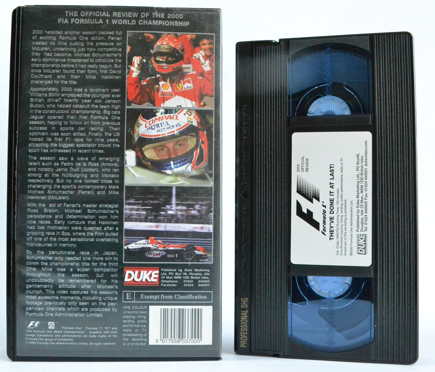 F1: Formula 1; Official Review 2000 FIA World Championship - Schumacher - VHS-