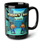 Fight Me Black Mug (15oz) - arcade games machines-15oz-