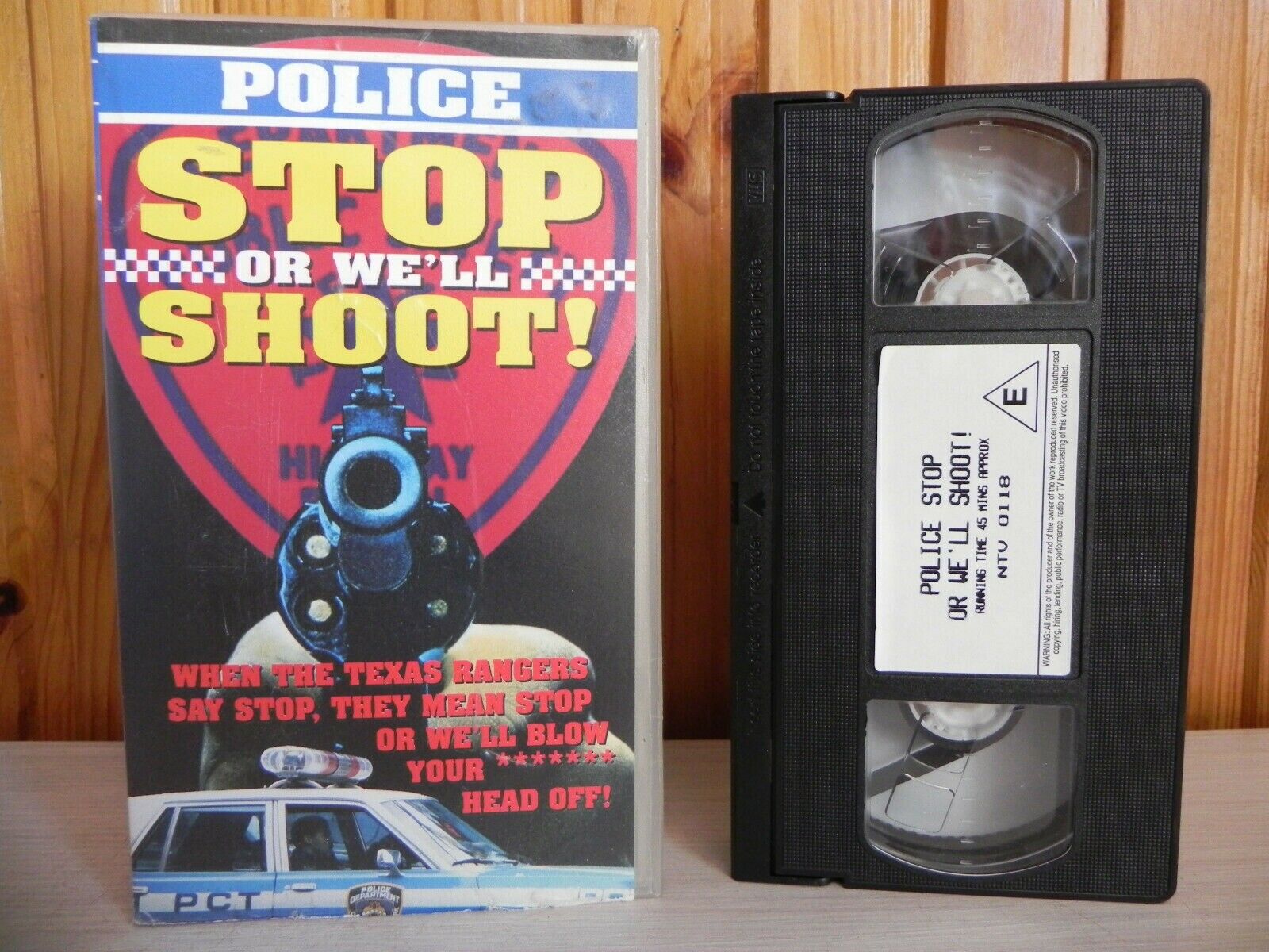 FIRST TIME ON FILM - Stop Or We'll Shoot - Police - Texas Rangers - 1994 - VHS-