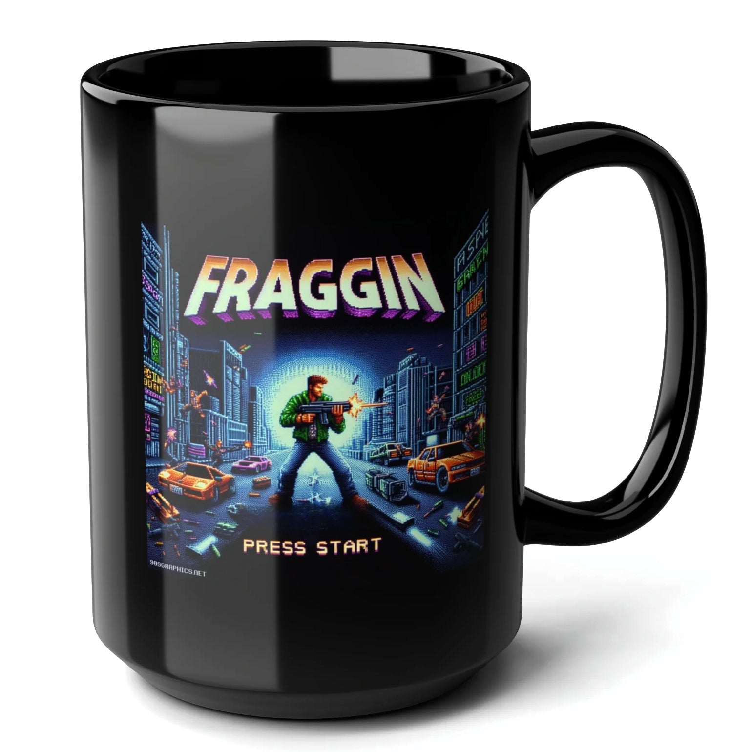 Fragin Black Mug (15oz) - gaming arcade-15oz-