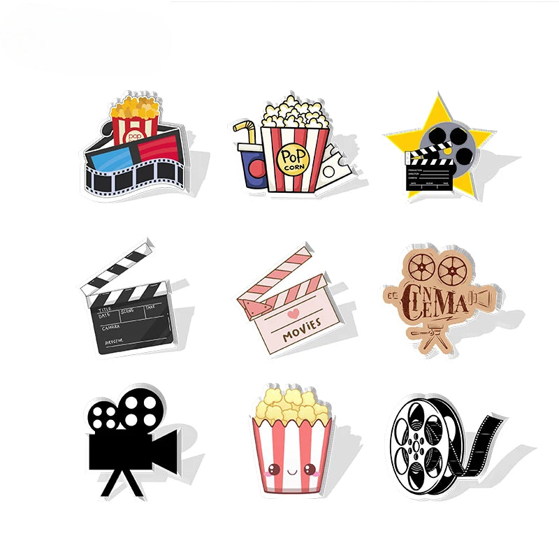 FREE Popcorn? Ultimate Movie Fan Selection: 12 Iconic Film-Themed Pin Brooches-