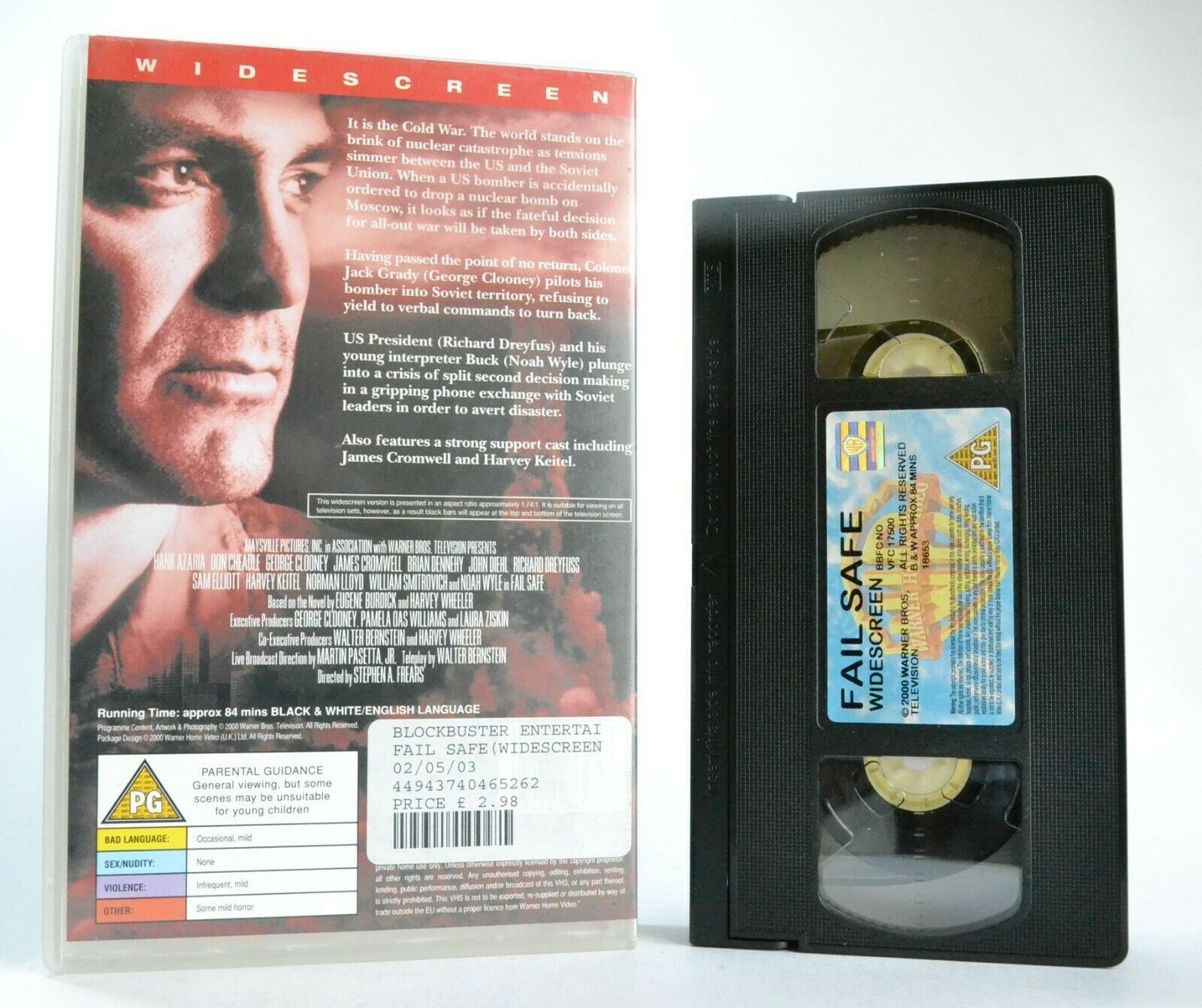 Fail Safe (2000): Cold War Thriller - Large Box - Widescreen - G.Clooney - VHS-