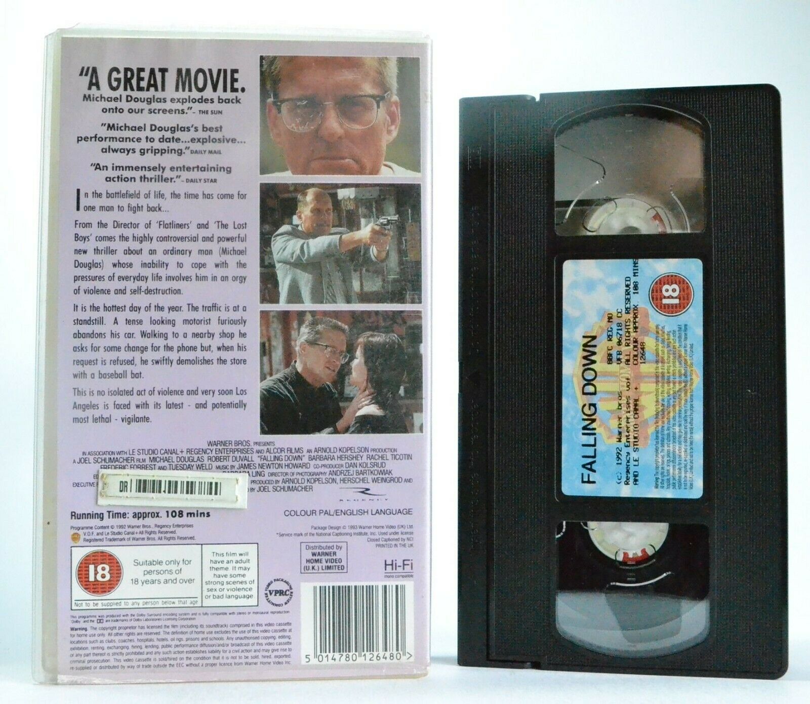 Falling Down (1993): A Tale Of Urban Reality - Thriller - Michael Douglas - VHS-