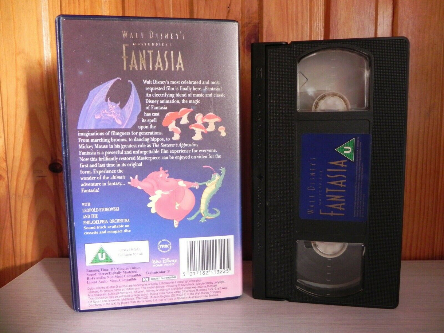 Fantasia (1940): 3rd Disney Animated Film - Mickey Mouse - Children's - Pal VHS-