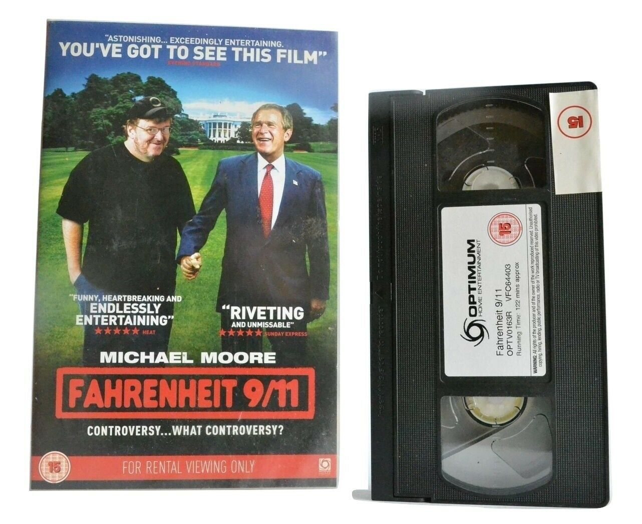 Farenheit 9/11 (2004): Film By Michael Moore - Documentary - Large Box - VHS-