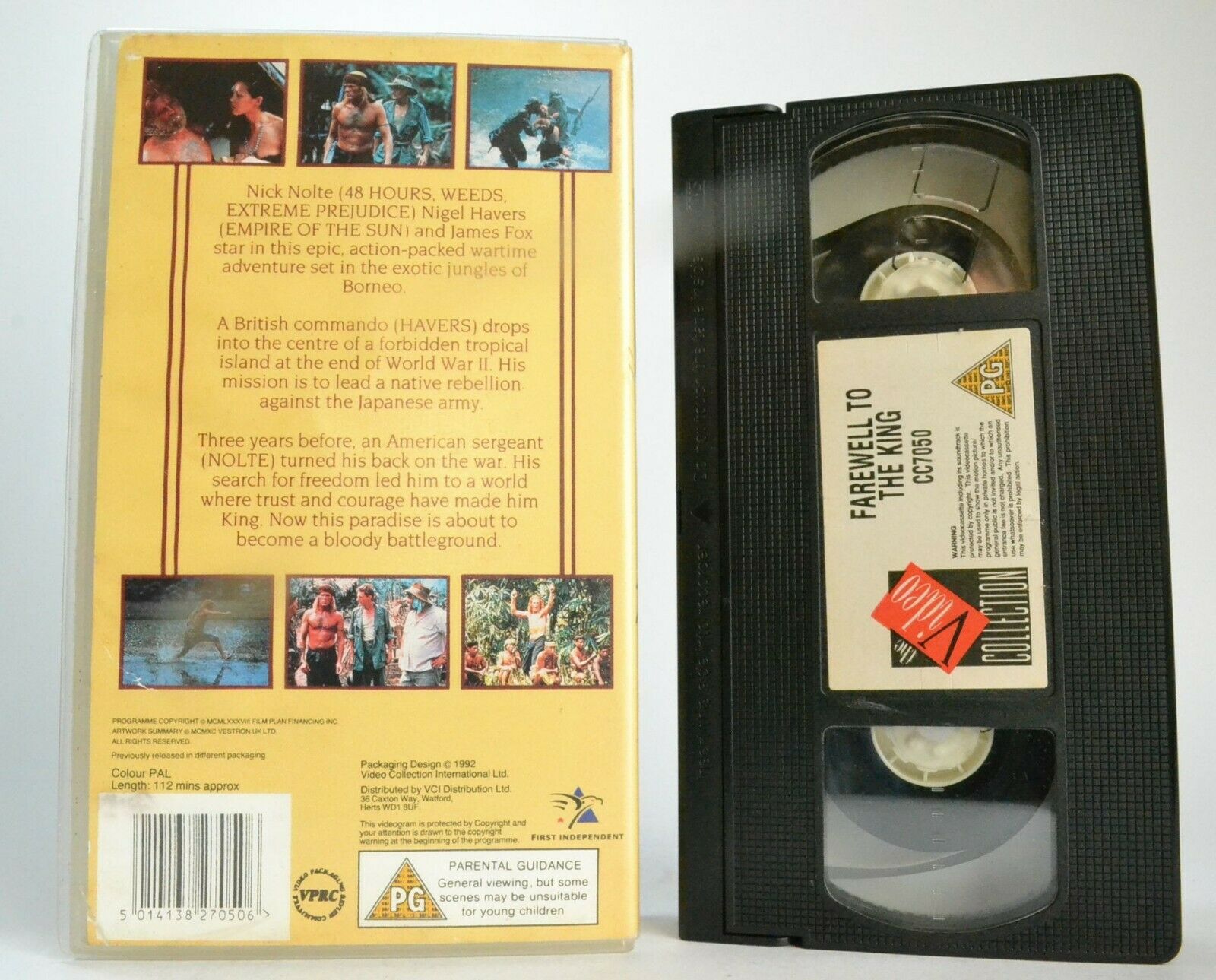 Farewell To The King; [Pierre Schoendoerffer]: Action - Nick Nolte - Pal VHS-