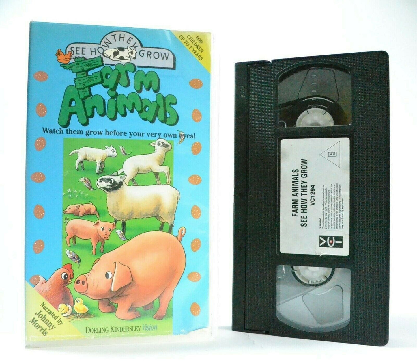 Farm Animals: Narrated By J.Morris - Educational - Natural History - Kids - VHS-