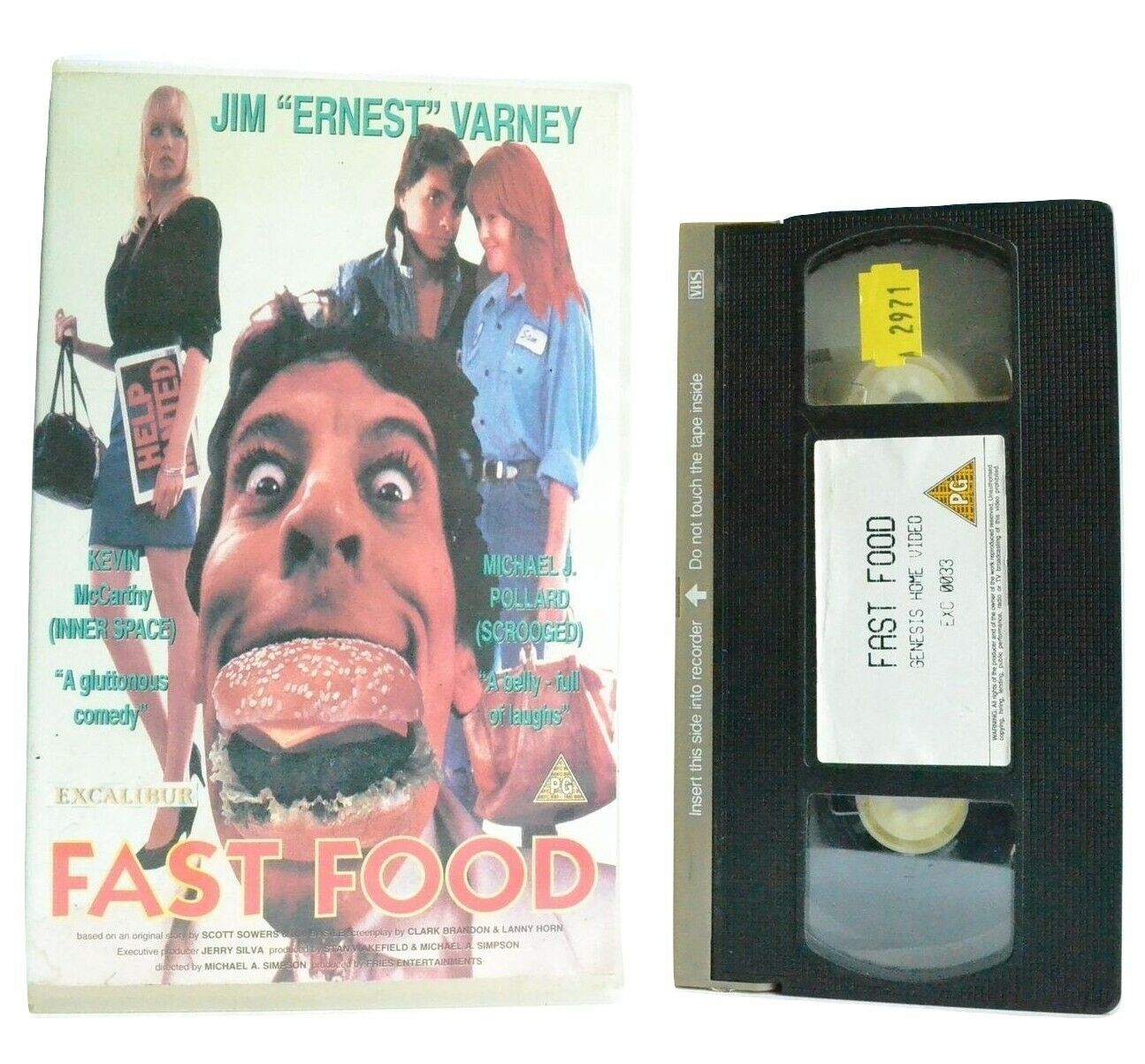 Fast Food: Comedy (1991) - Large Box - Jim "Ernest" Varney/Tracey Lords - VHS-