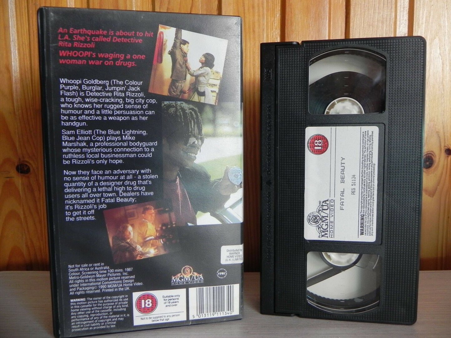 Fatal Beauty - Whoopi Goldberg - MGM Release - 1990 Thriller Video - Pal VHS-