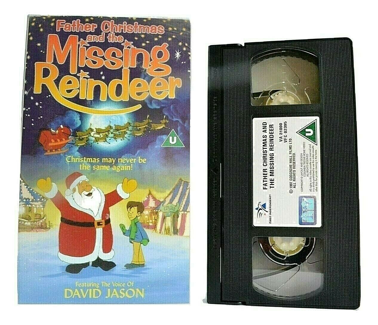 Father Christmas And The Missing Reindeer - David Jason - Animated - Kids - VHS-