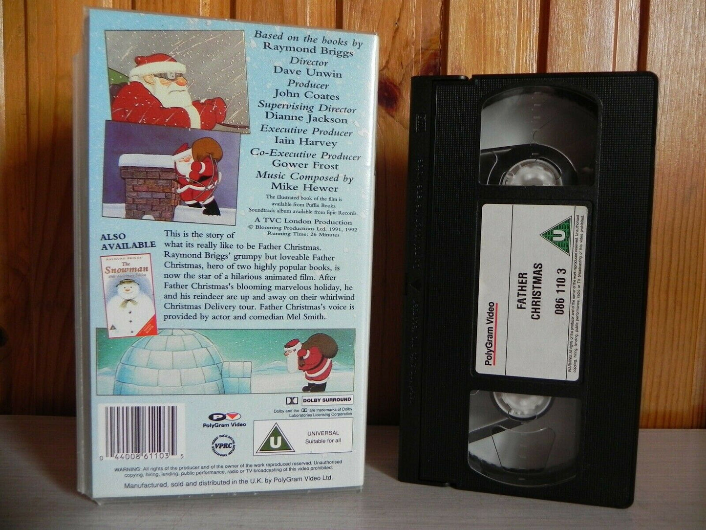 Father Christmas: Festive Santa Children's Animation - Raymond Briggs - Pal VHS-