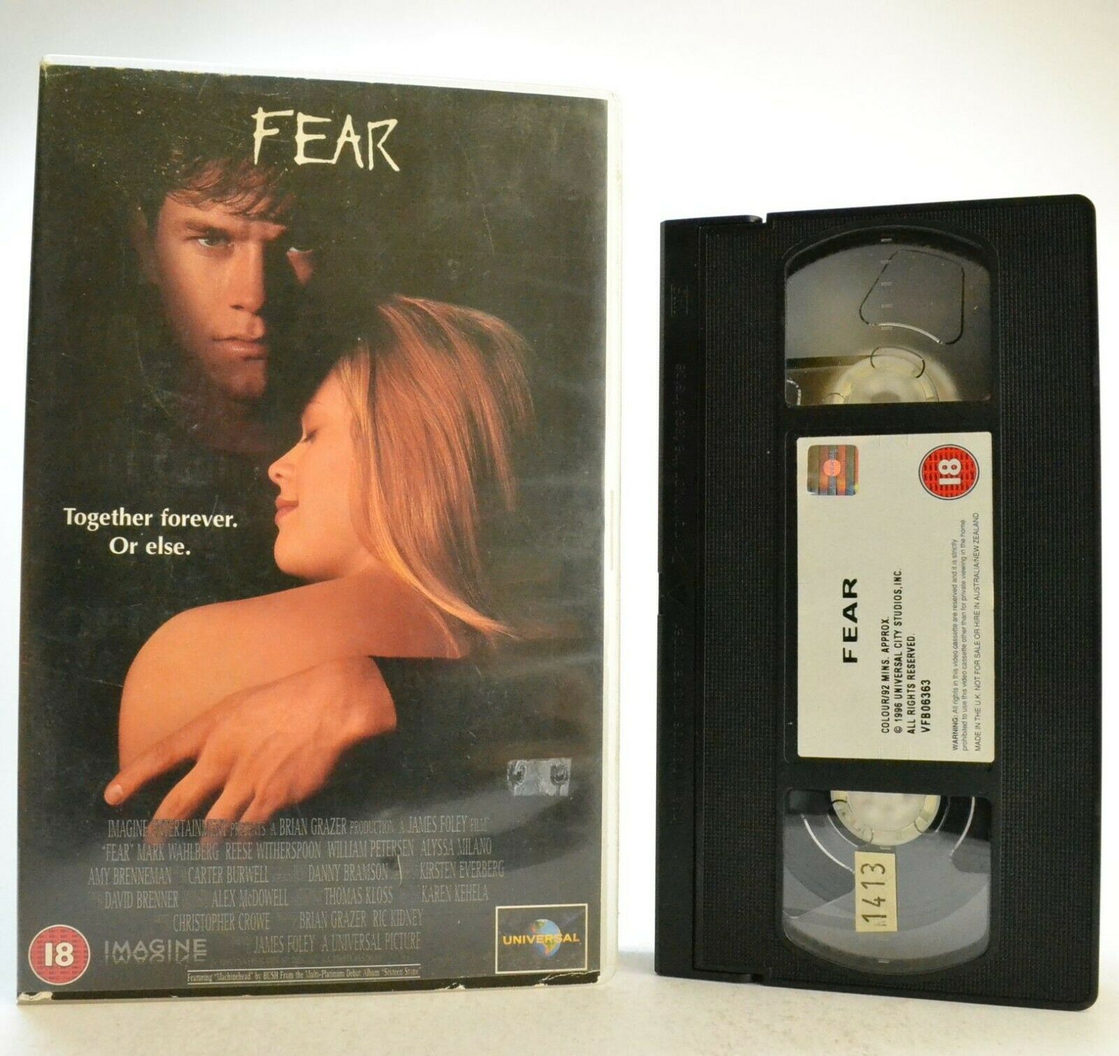 Fear: Film By J.Foley - Thriller - Large Box - M.Wahlberg/R.Witherspoon - VHS-