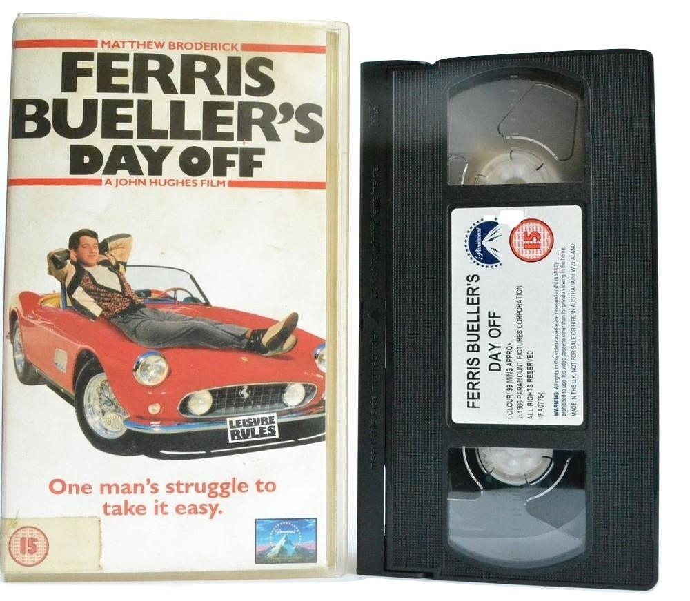 Ferris Bueller’s Day Off [John Hughes): Matthew Broderick - Teen Comedy - VHS-