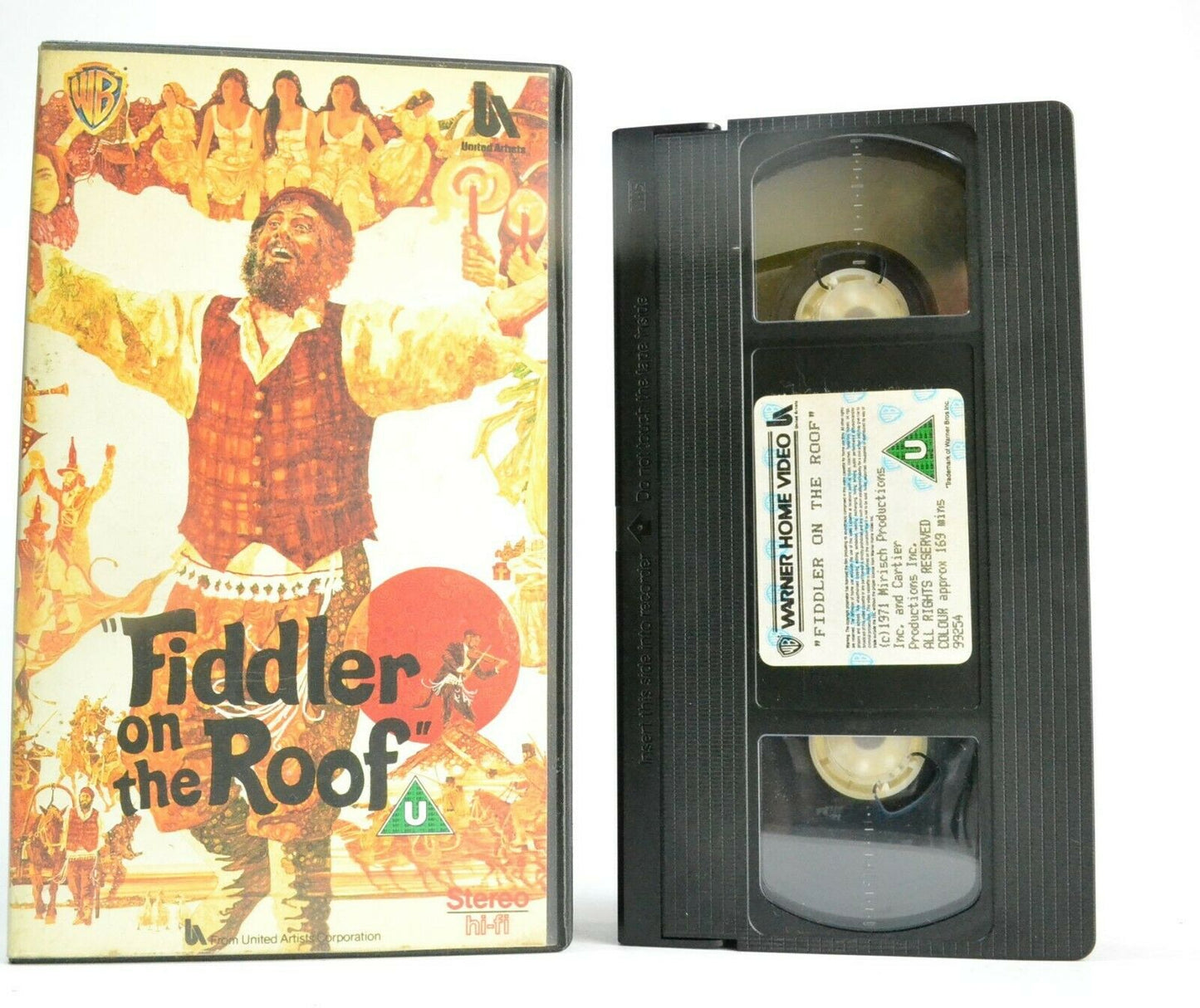 Fiddler On The Roof (1971): (1988) Warner Release - Musical Comedy Drama - VHS-