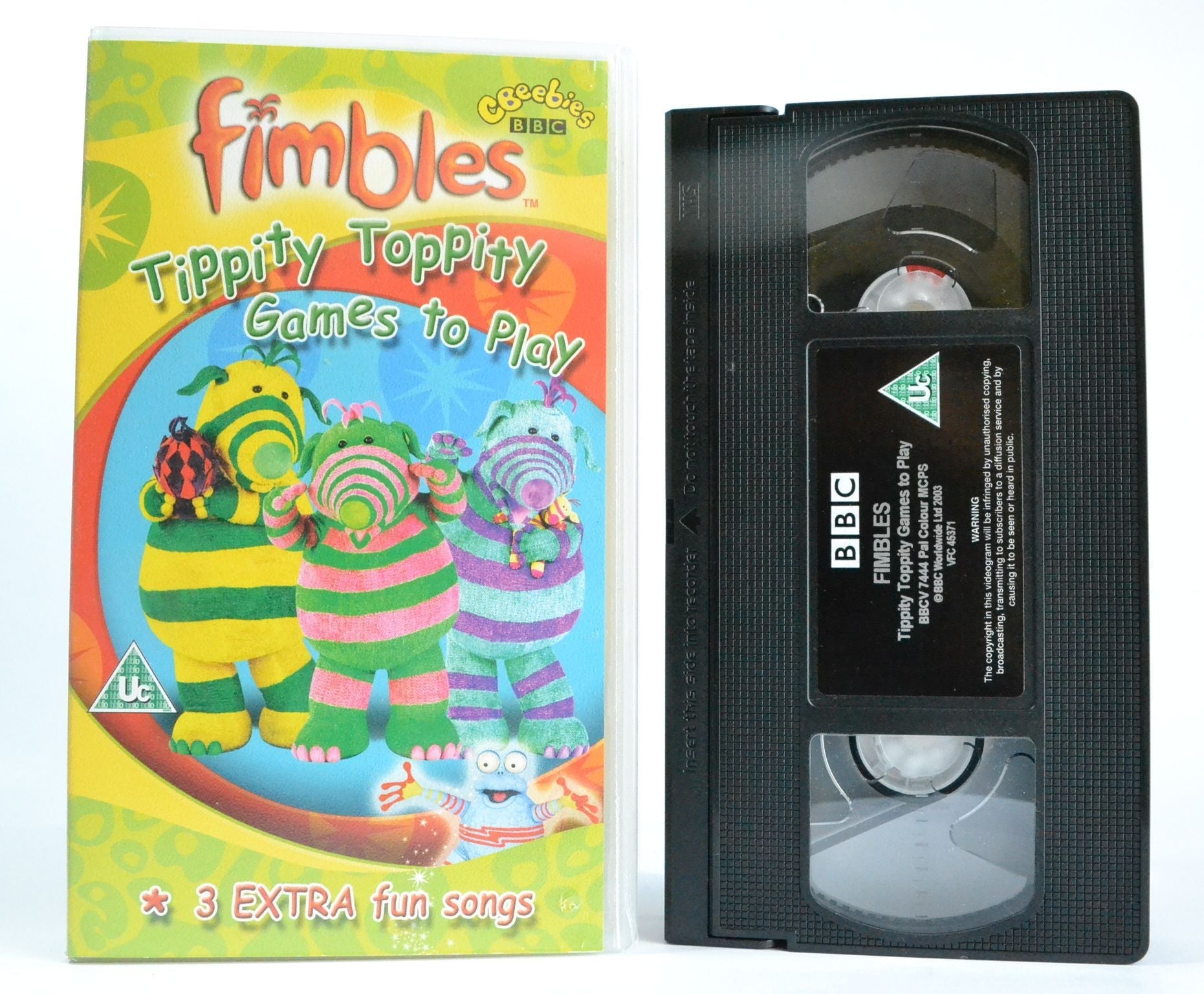 Fimbles: Tippity Toppity Games To Play +3 Extra Songs For Children - Age 2-4 - VHS-