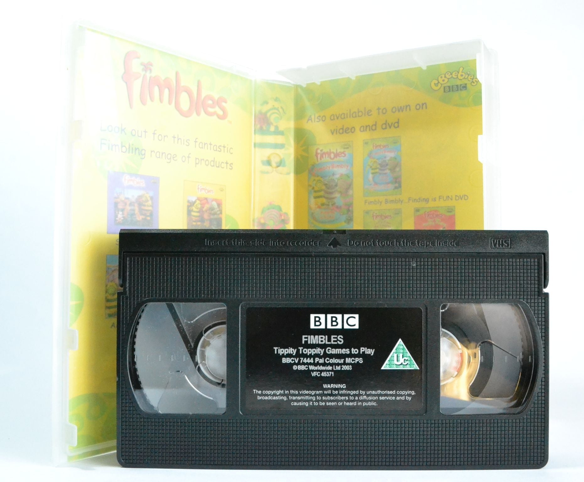 Fimbles: Tippity Toppity Games To Play +3 Extra Songs For Children - Age 2-4 - VHS-