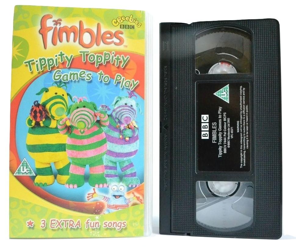 Fimbles: Tippity Toppity Games To Play +3 Extra Songs For Children - Age 2-4 - VHS-